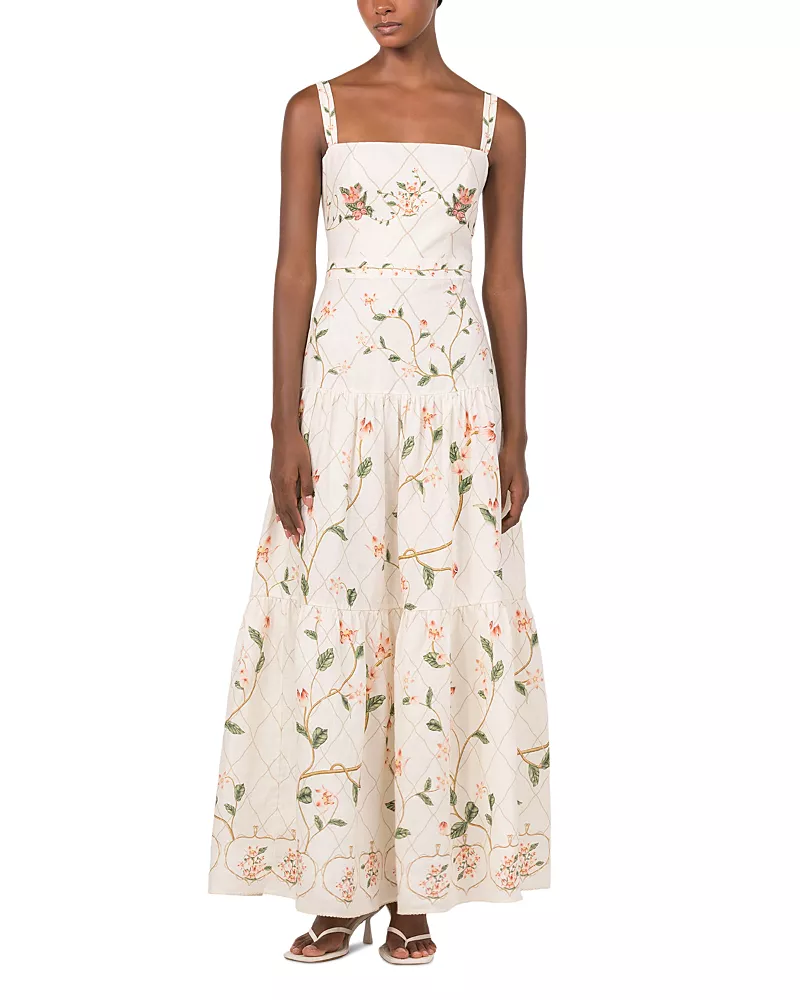 Agua by Agua Bendita Lima Navegante Linen Maxi Dress