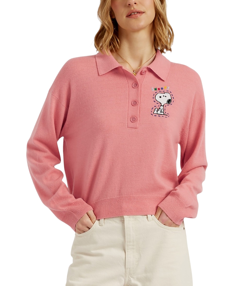 Chinti & Parker Women's Wool-Cashmere Snoopy Polo Sweater
