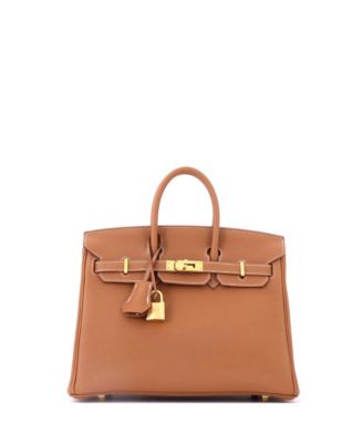 Birkin 25 Handbag Brown Togo with Gold Hardware