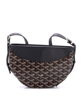   Hirondelle Shoulder Bag Coated Canvas and Leather