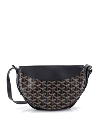  Hirondelle Shoulder Bag Coated Canvas and Leather