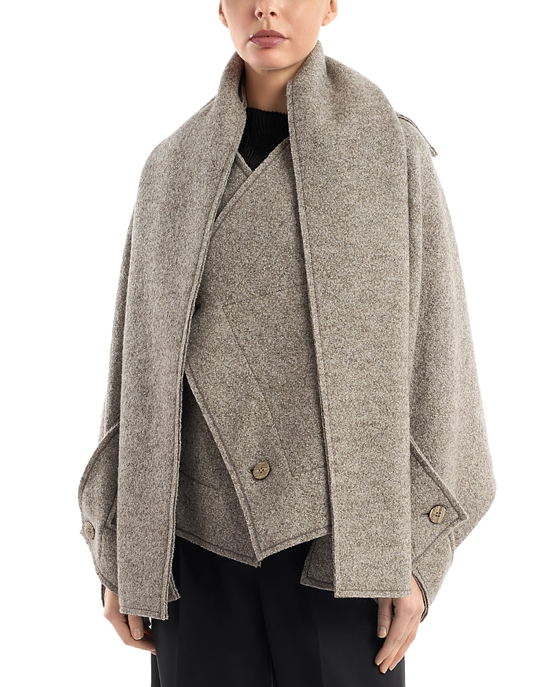 Issey Miyake Wool Blend Granite Coat