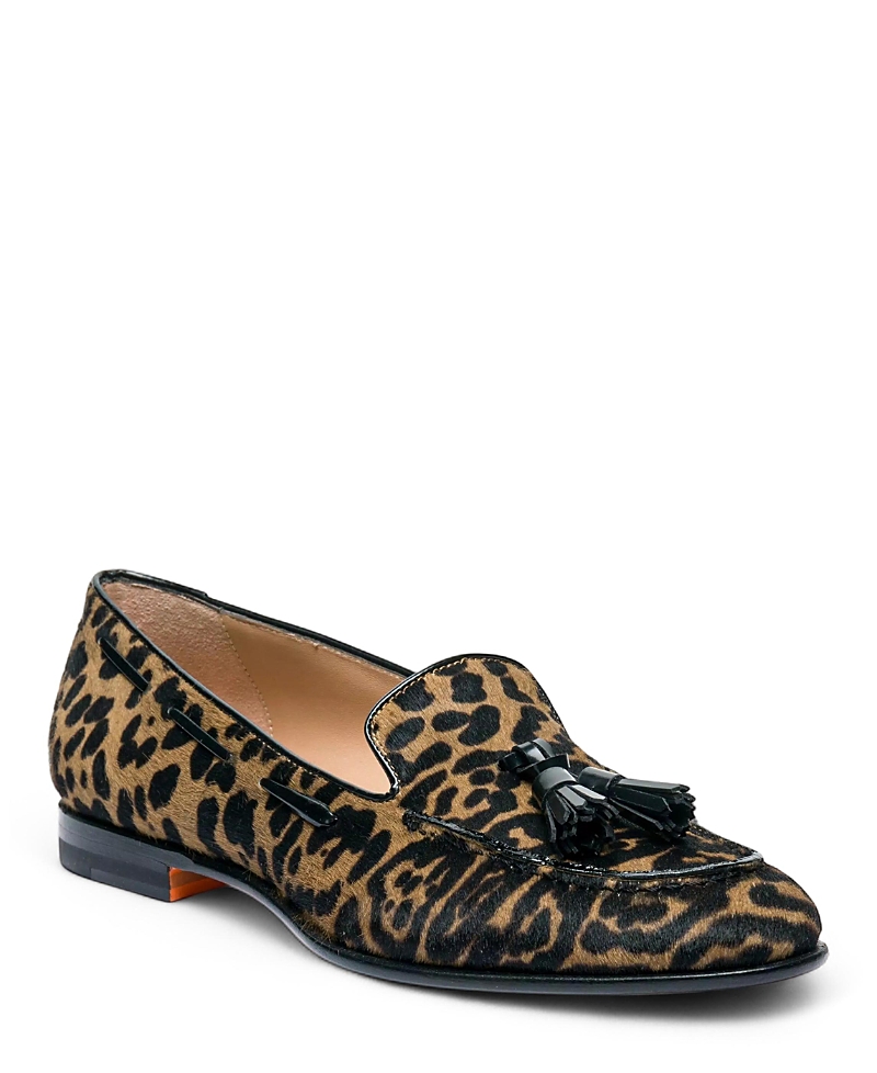 Santoni Women's Cavallino Leather Tassel Loafer