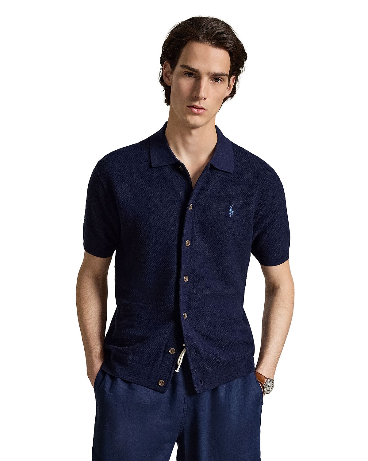 Polo Ralph Lauren Cotton-Linen Short-Sleeve Cardigan