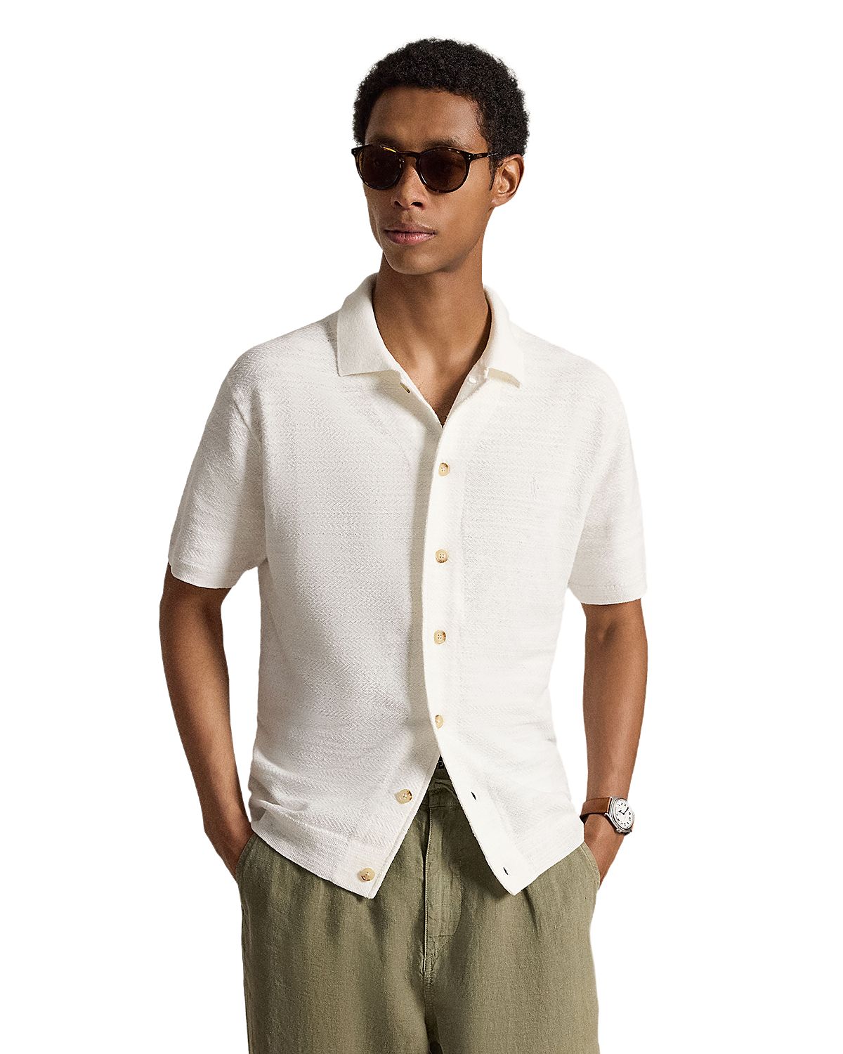 Polo Ralph Lauren Cotton-Linen Short-Sleeve Cardigan