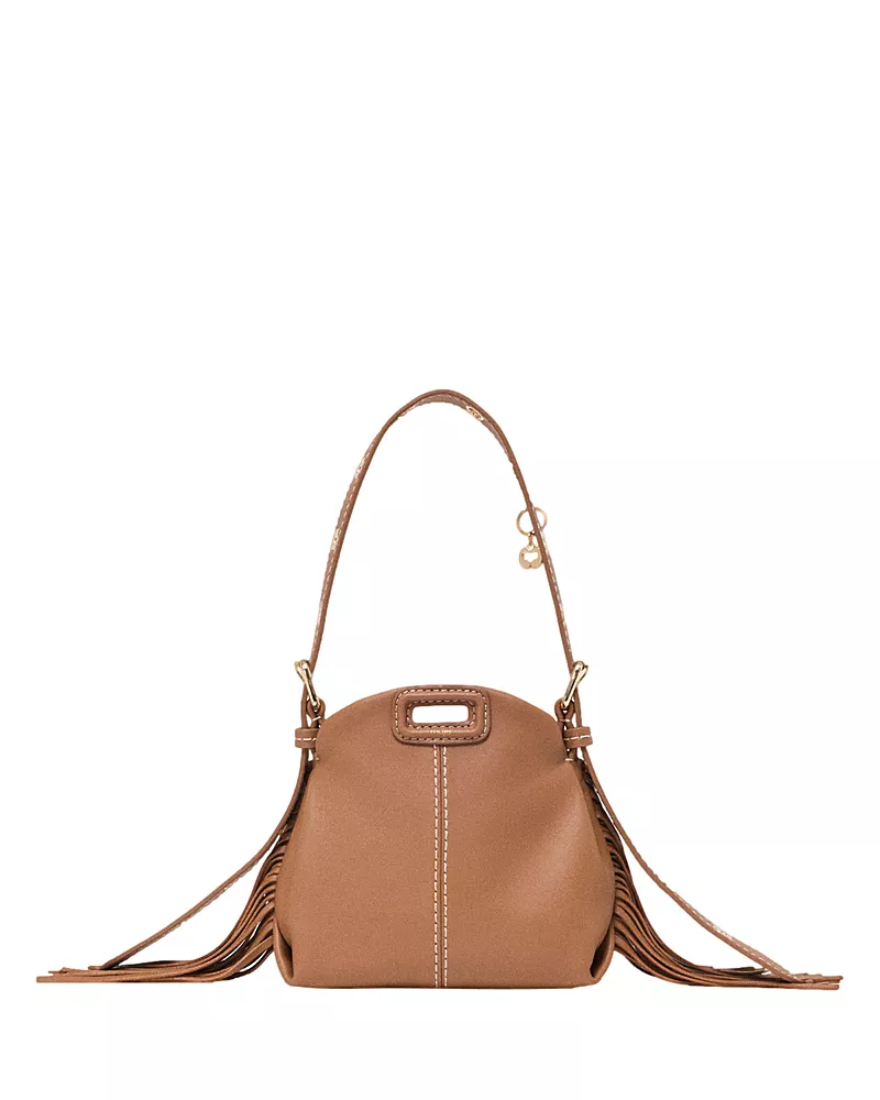 Maje Miss M Micro Stitched Leather Crossbody