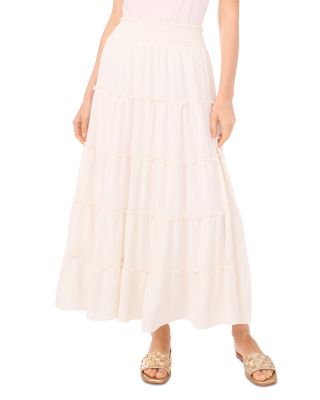 Tiered Smocked Waist Maxi Skirt