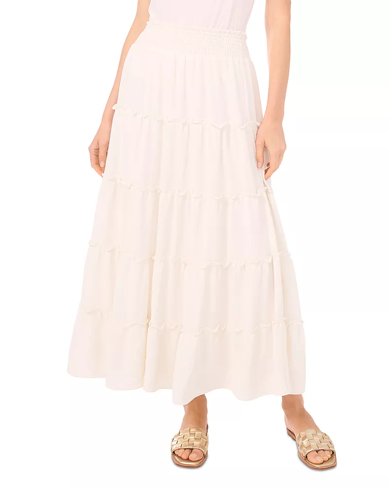 Vince Camuto Tiered Smocked Waist Maxi Skirt