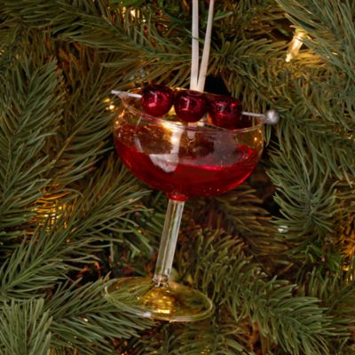Manhattan Cocktail Ornament - Exclusive