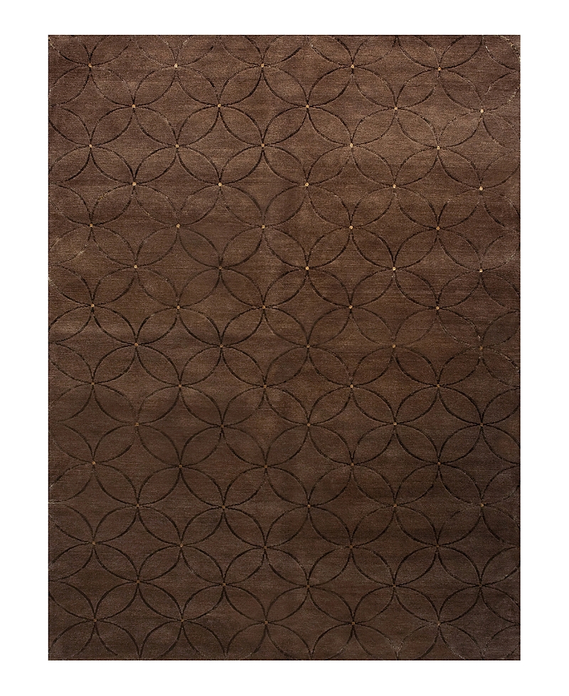 Bokara Rug Co Tibetan Wool Silk Circle Lattice Area Rug, 9'1 x 12'
