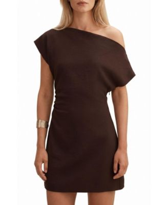 Women's Danielle Asymmetrical Neck Mini Dress - thumbnail 5