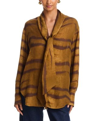 The Silk Oversized Tie Shirt