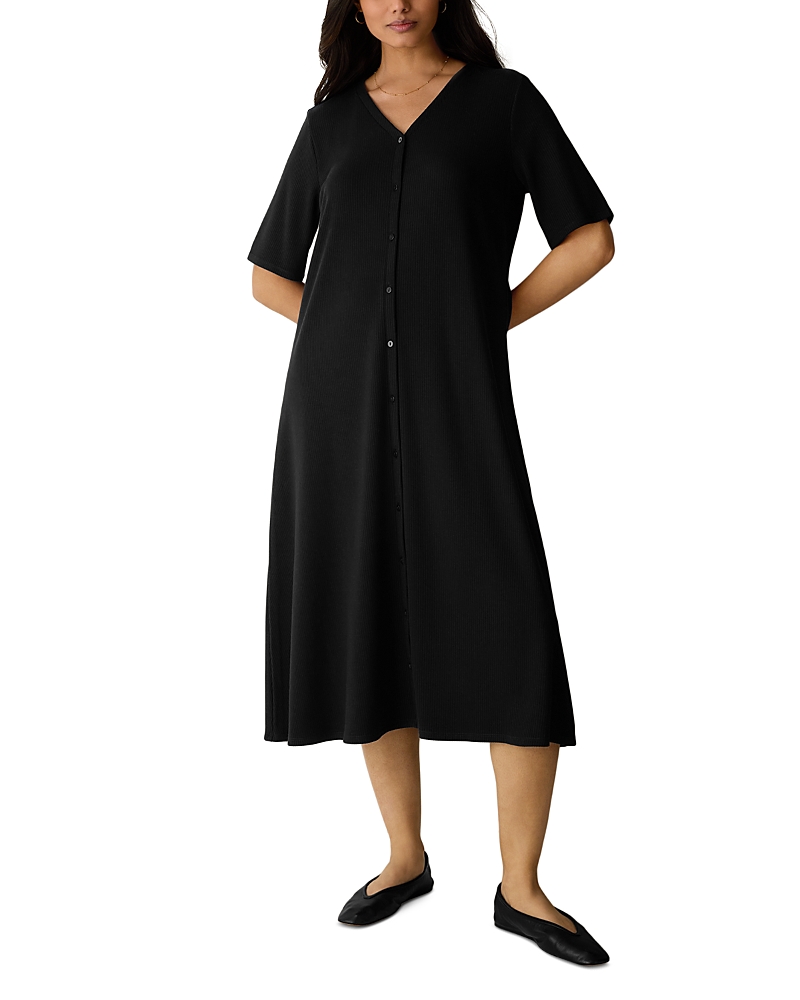 Eileen Fisher V Neck Midi Dress