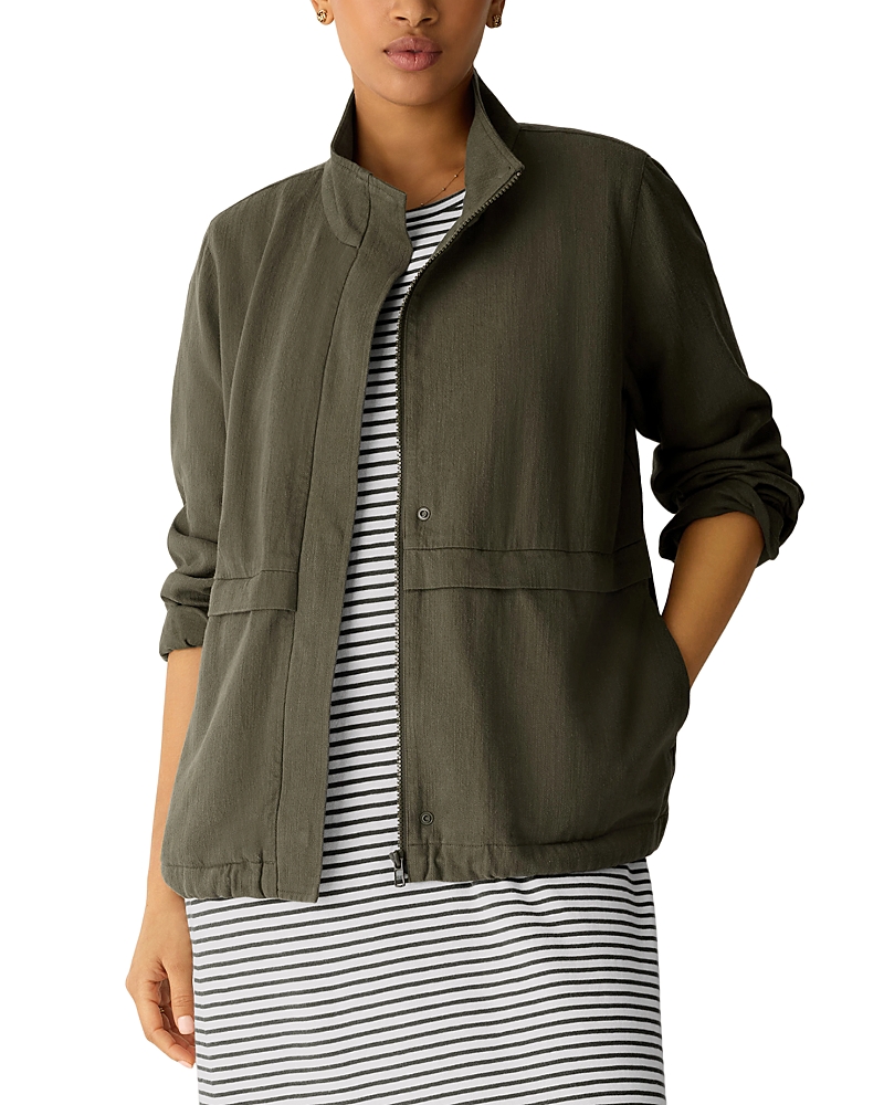 Eileen Fisher Mock Neck Zippered Jacket