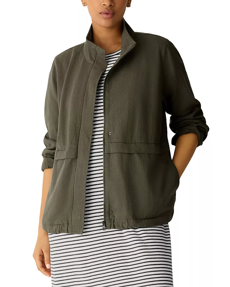 Eileen Fisher Mock Neck Zippered Jacket