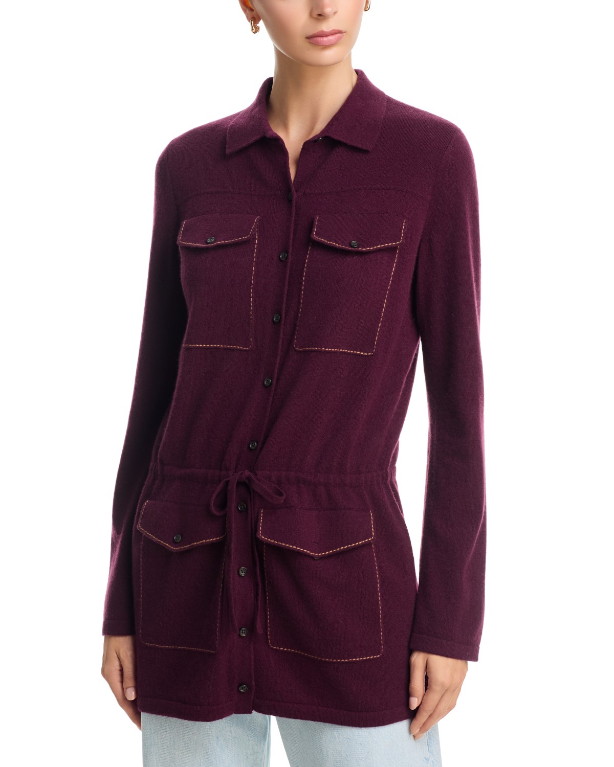 Guest In Residence Cashmere Industry Mini Dress in Fig