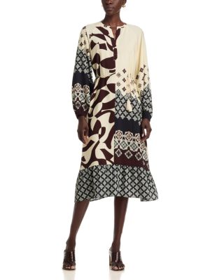 Split Neck A Line Dress