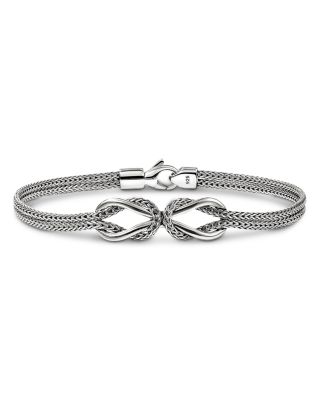 Sterling Silver Love Knot Infinity Woven Link Bracelet
