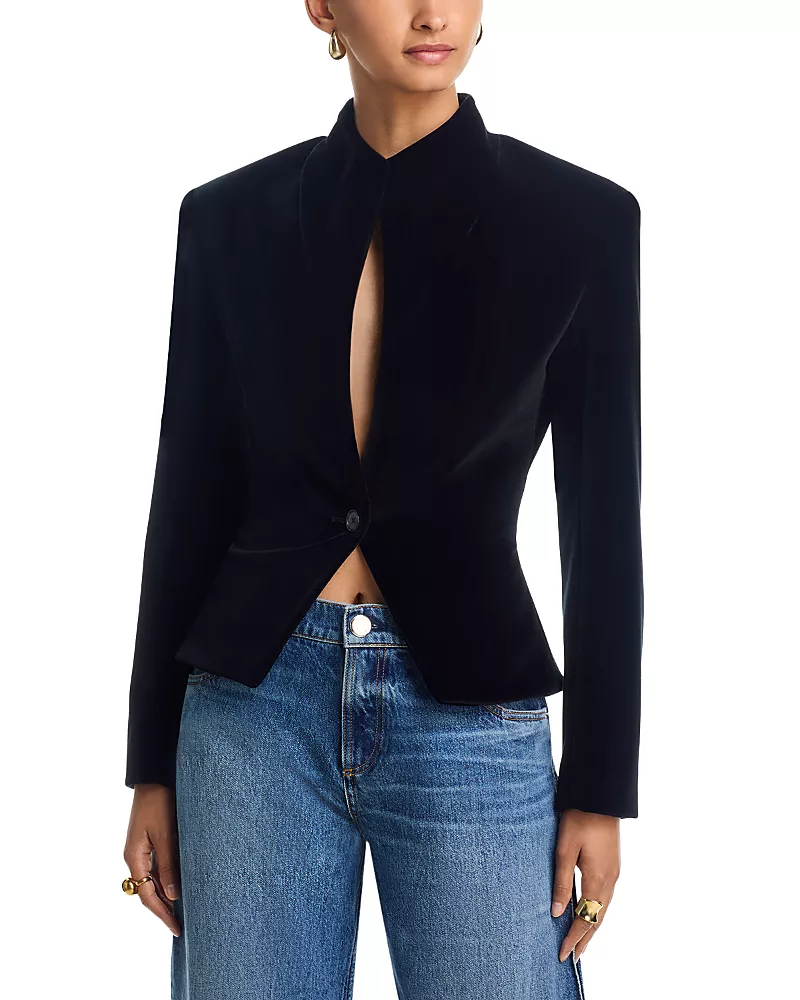 Brandon Maxwell Alora Shrunken Tailored Jacket