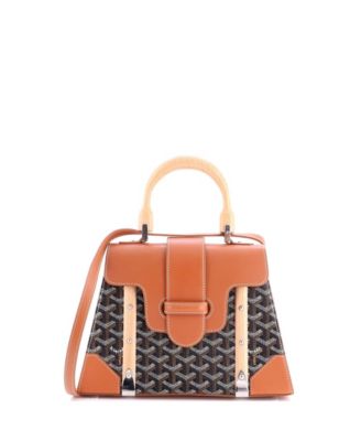 PM Saigon Top Handle Bag Coated Canvas with Leather