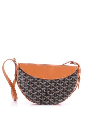 Hirondelle Shoulder Bag Coated Canvas and Leather