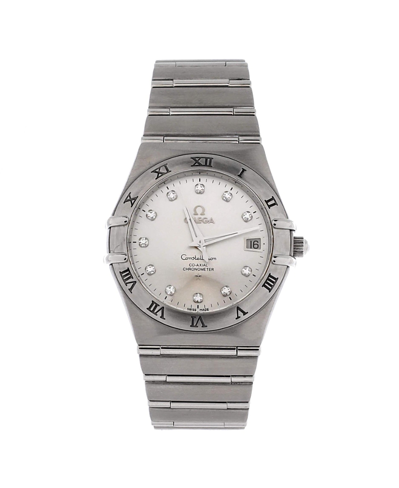 Pre-owned Pre-owned Omega Omega Constellation Co-axial Chronometer Automatic Watch In Stainless Steel With Diamond M In Silver