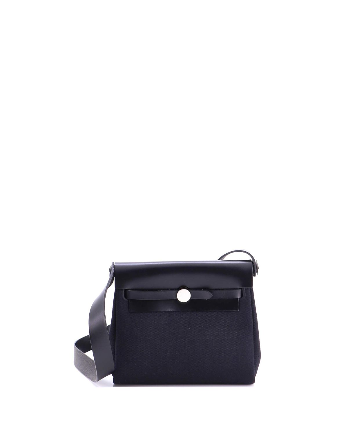 Pre-Owned HERMES 20 Herbag Zip Toile and Leather