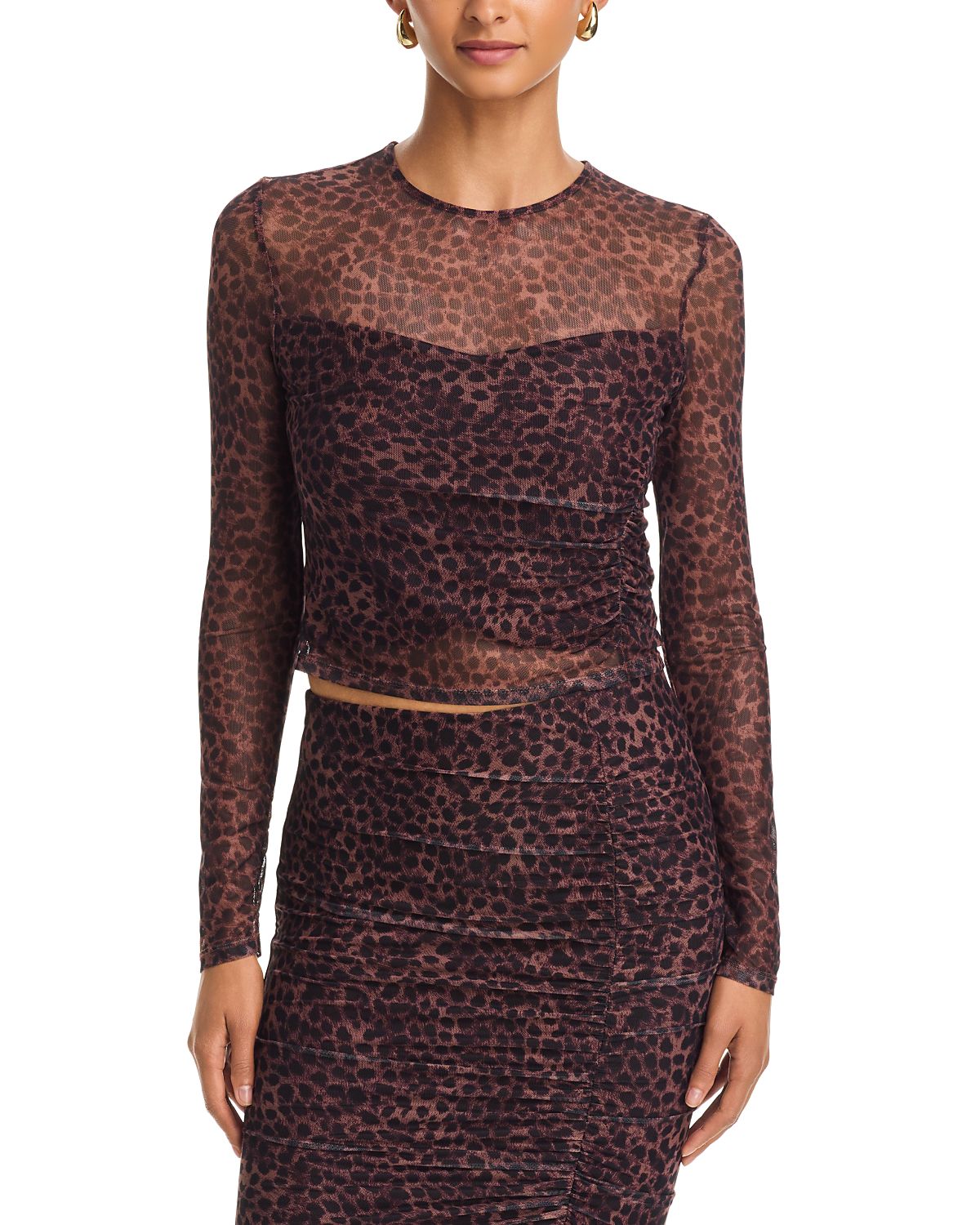 Generation Love Vivi Leopard Mesh Top