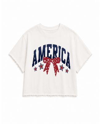 Girls' America Bow Crop Top - Big Kid