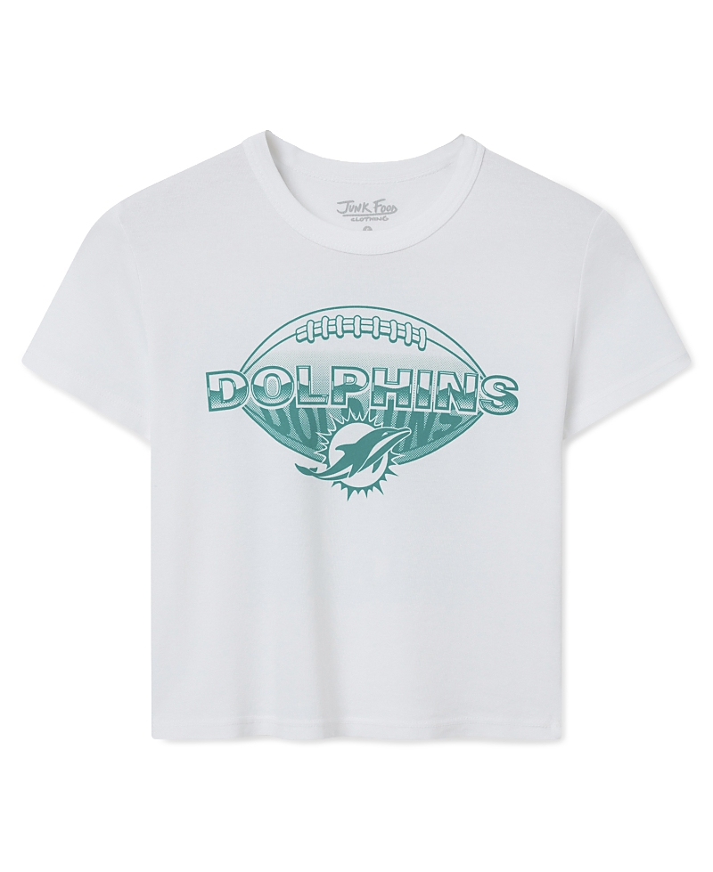 Junk Food Clothing Women's Miami Dolphins Repeat Baby Tee