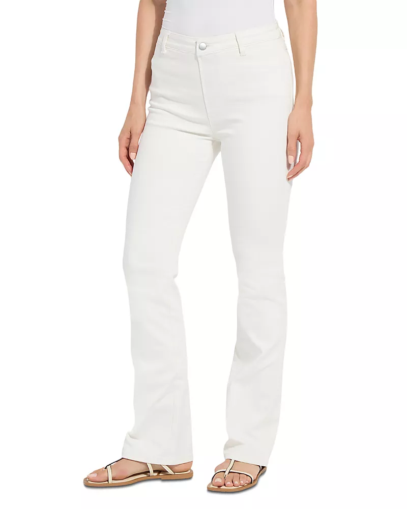 Lysse Estelle Everyday Flare Jeans in Dark Mid Wash