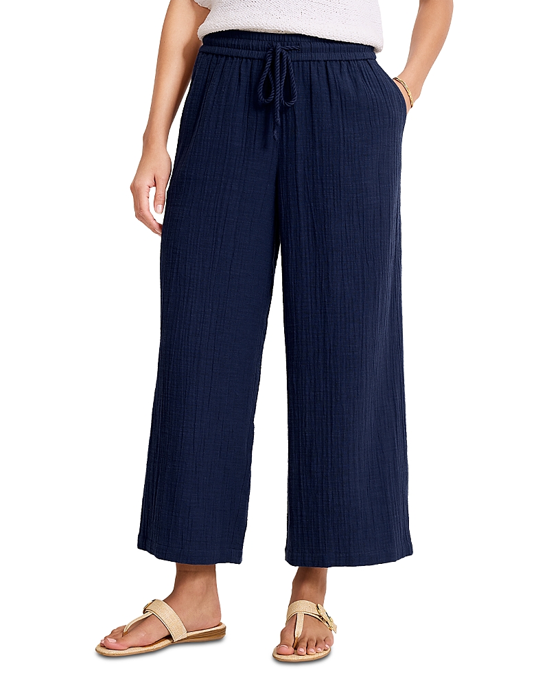 Tommy Bahama Cotton Gauze High Rise Wide Leg Pants
