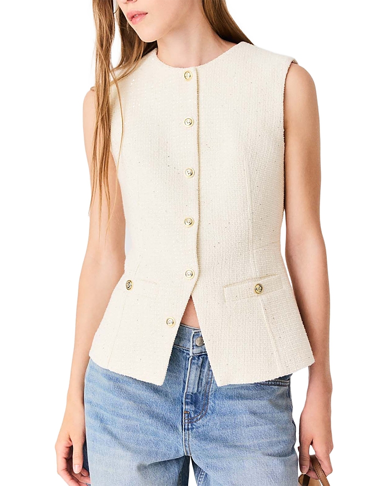 Maje Tweed Waistcoat