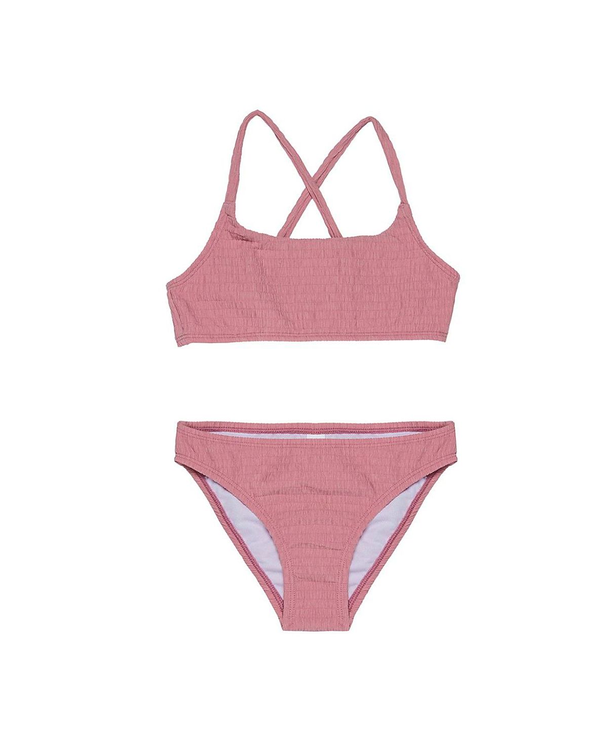 Gottex Kids Girls' Neapolitan Textured Criss Cross Strap Swim Set - Little Kid, Big Kid
