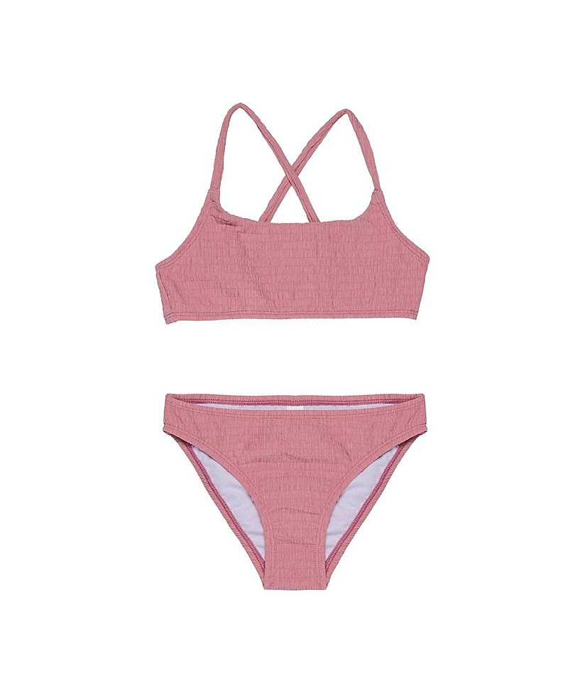 Gottex Kids Girls' Neapolitan Textured Criss Cross Strap Swim Set - Little Kid, Big Kid