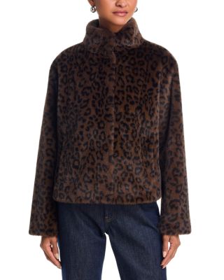 Faux Fur Snap Front Jacket