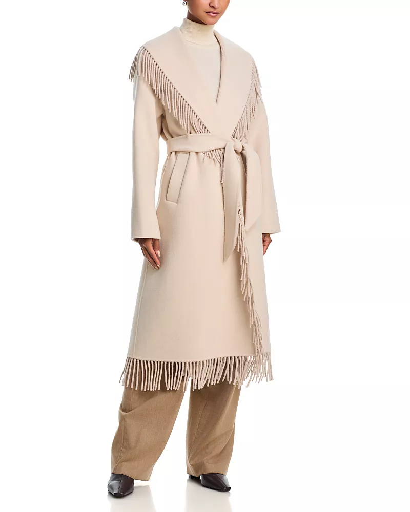 Generation Love Jenny Fringe Wool Blend Coat