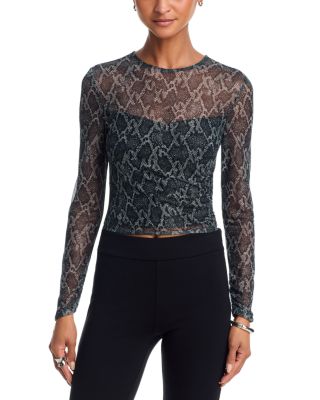 Generation Love Vivi Leopard Mesh Top