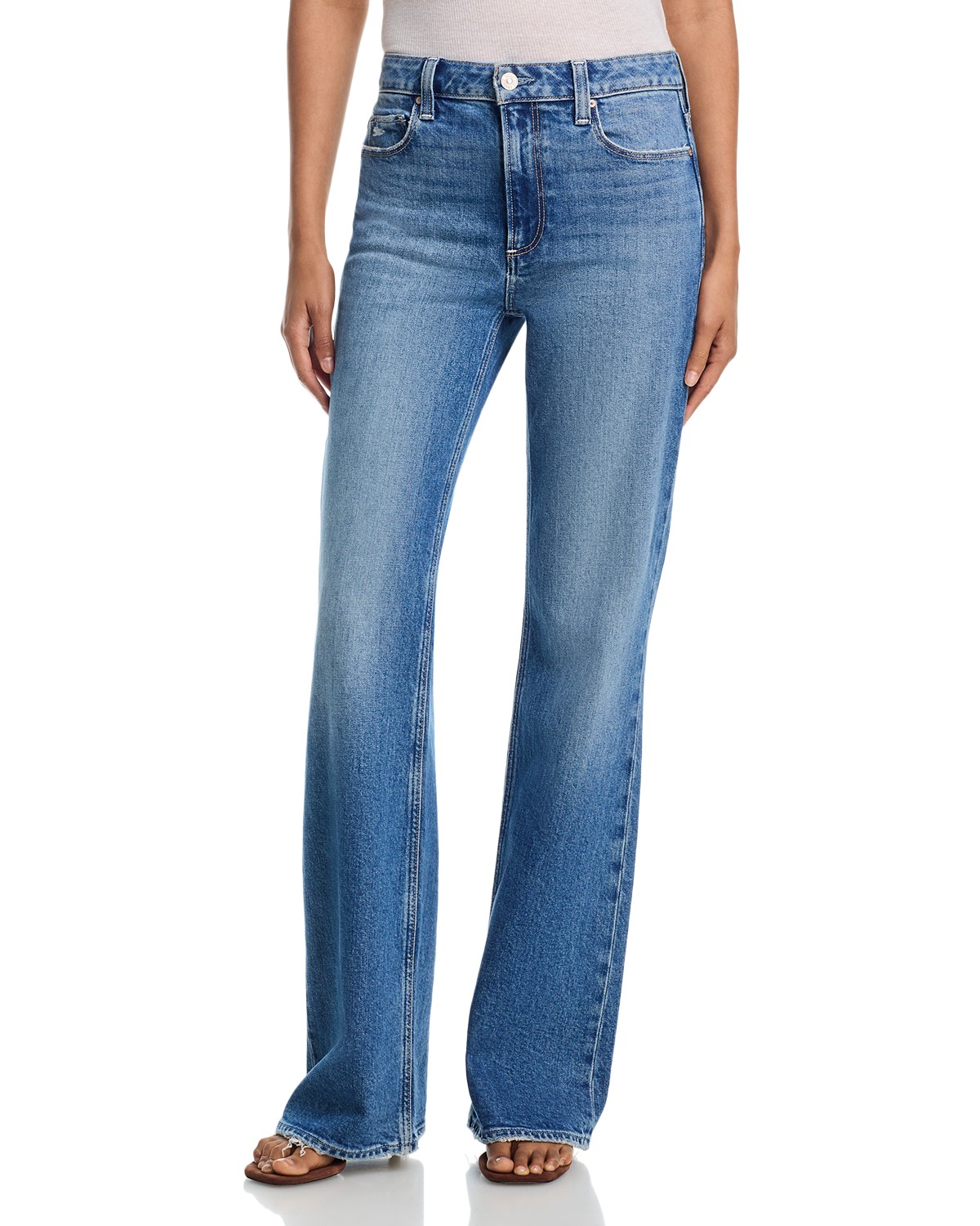 Sofia Mid Rise Flared Jeans in Frittata