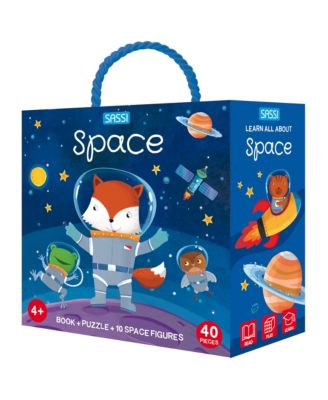  Qbox Space 40Pc Puzzle and Booklet, Ages 4+