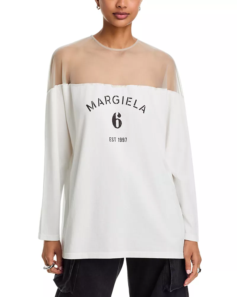MM6 Maison Margiela Mannequin Print Jersey Top
