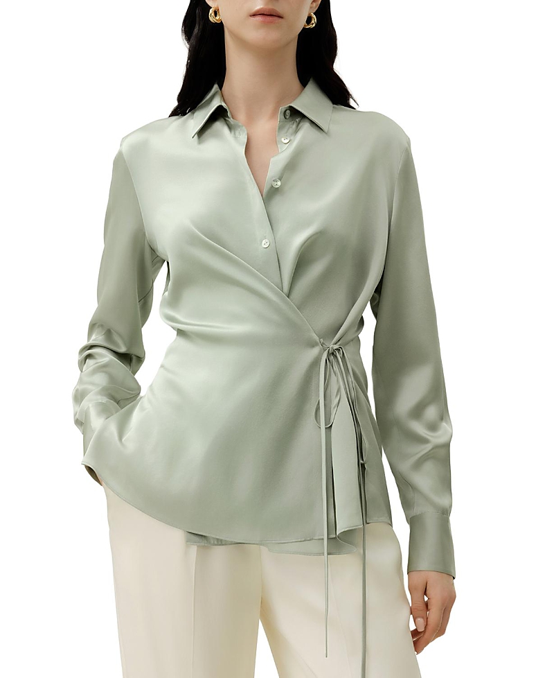 Lilysilk Women's Convertible Silk Charmeuse Shirt