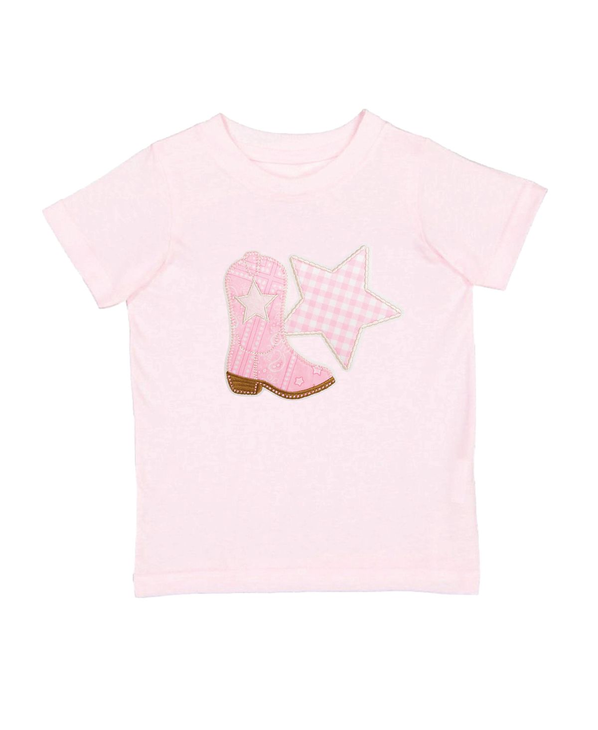 Sweet Wink Girls' Bandana Cowgirl Patch Western Short Sleeve T-Shirt - Big Kid