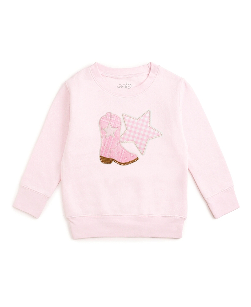 Sweet Wink Girls' Bandana Cowgirl Patch Western Sweatshirt - Big Kid