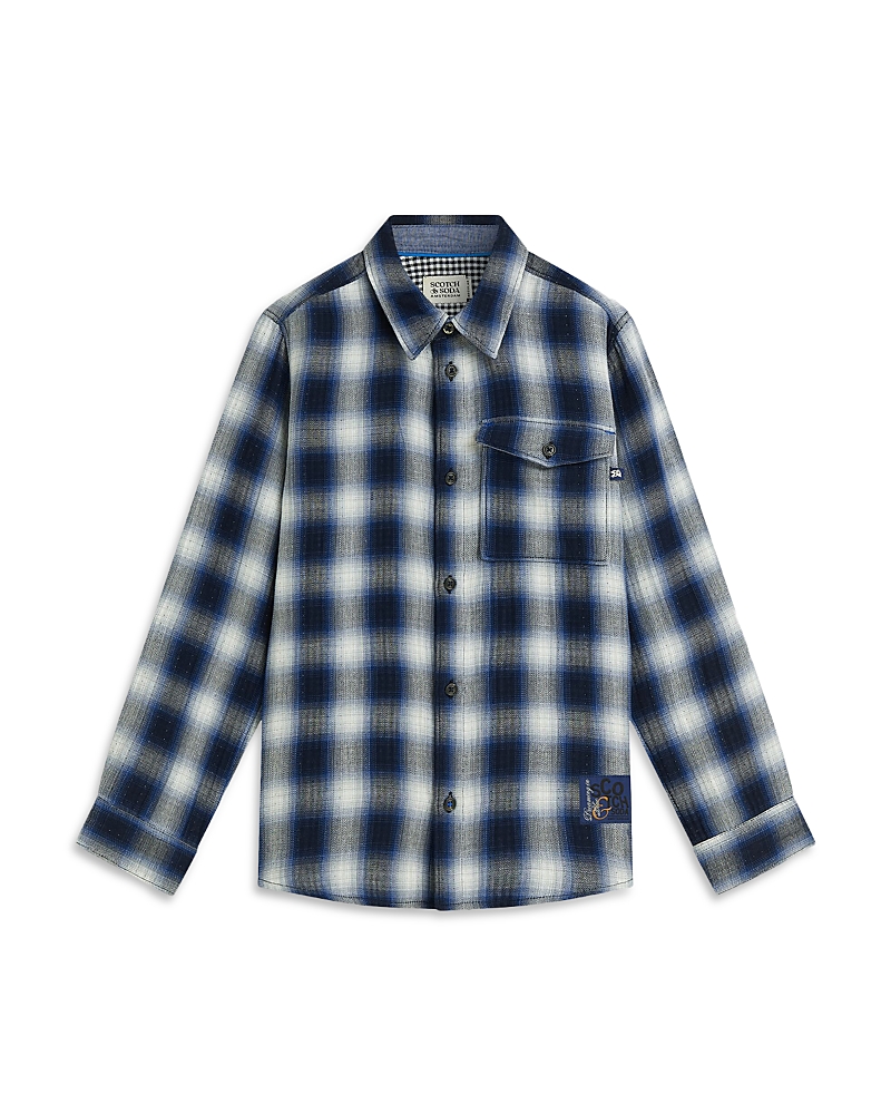 Scotch & Soda Boys' Double Faced Check Shirt - Little Kid, Big Kid