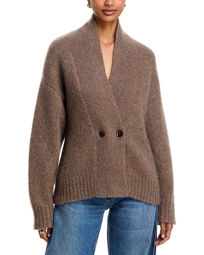 Brandon Maxwell Lowen Cashmere & Silk Double Breasted Cardigan