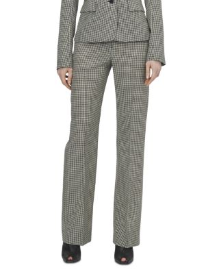 Gingham Wool Pants