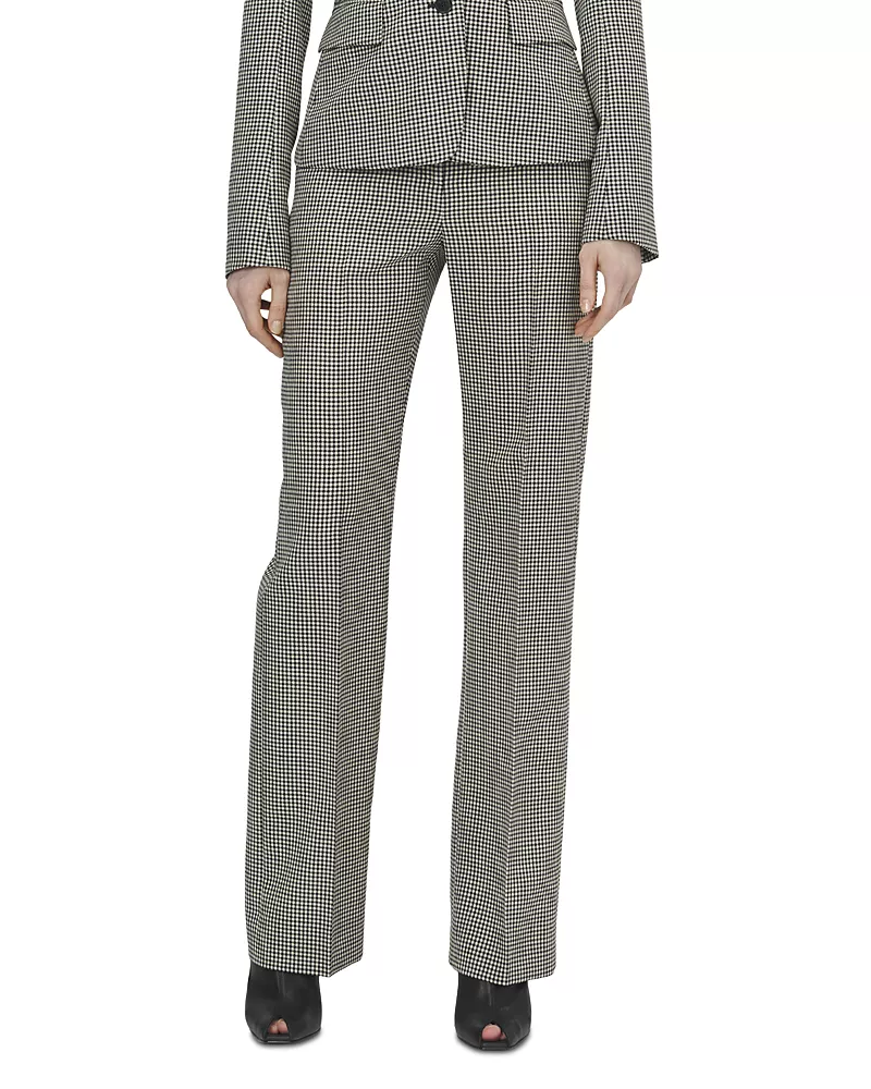 McQueen Gingham Wool Pants
