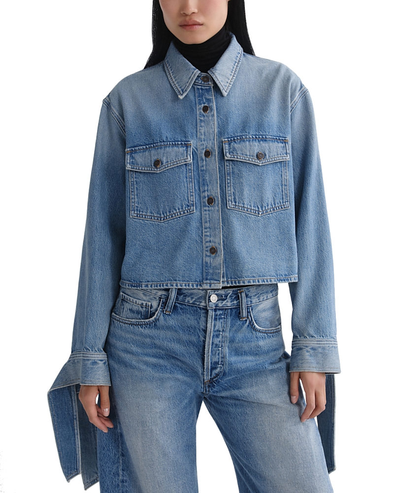 Agolde Hewitt Cropped Denim Shirt