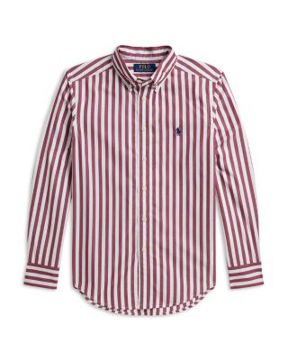 Boys' Striped Cotton Poplin Shirt - Big Kid